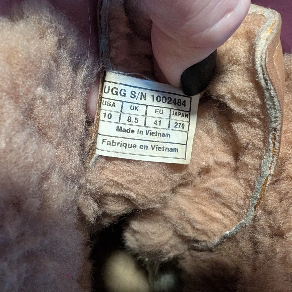 UGG Adirondack Women's 10 Brown Sheep Waterproof Boots Lace Up Mids Leather Snow - Picture 7 of 13